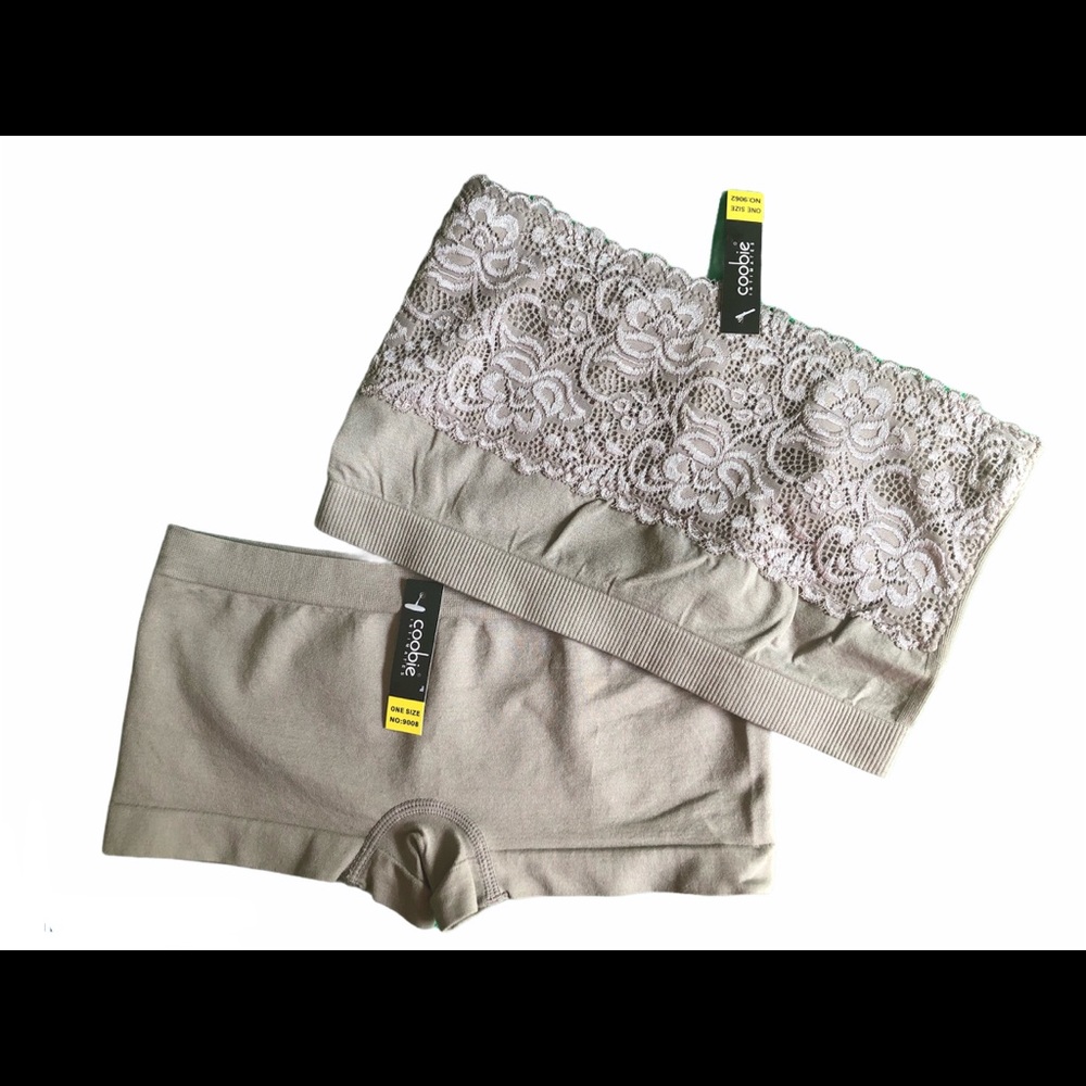 Coobie Lace Bandeau Top and Matching Panties
